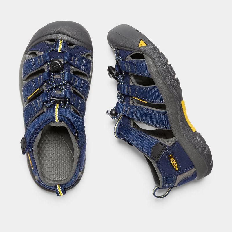 Keen Newport H2 Kids Sandals Navy/Grey NZ Sale (1408-RALSH)